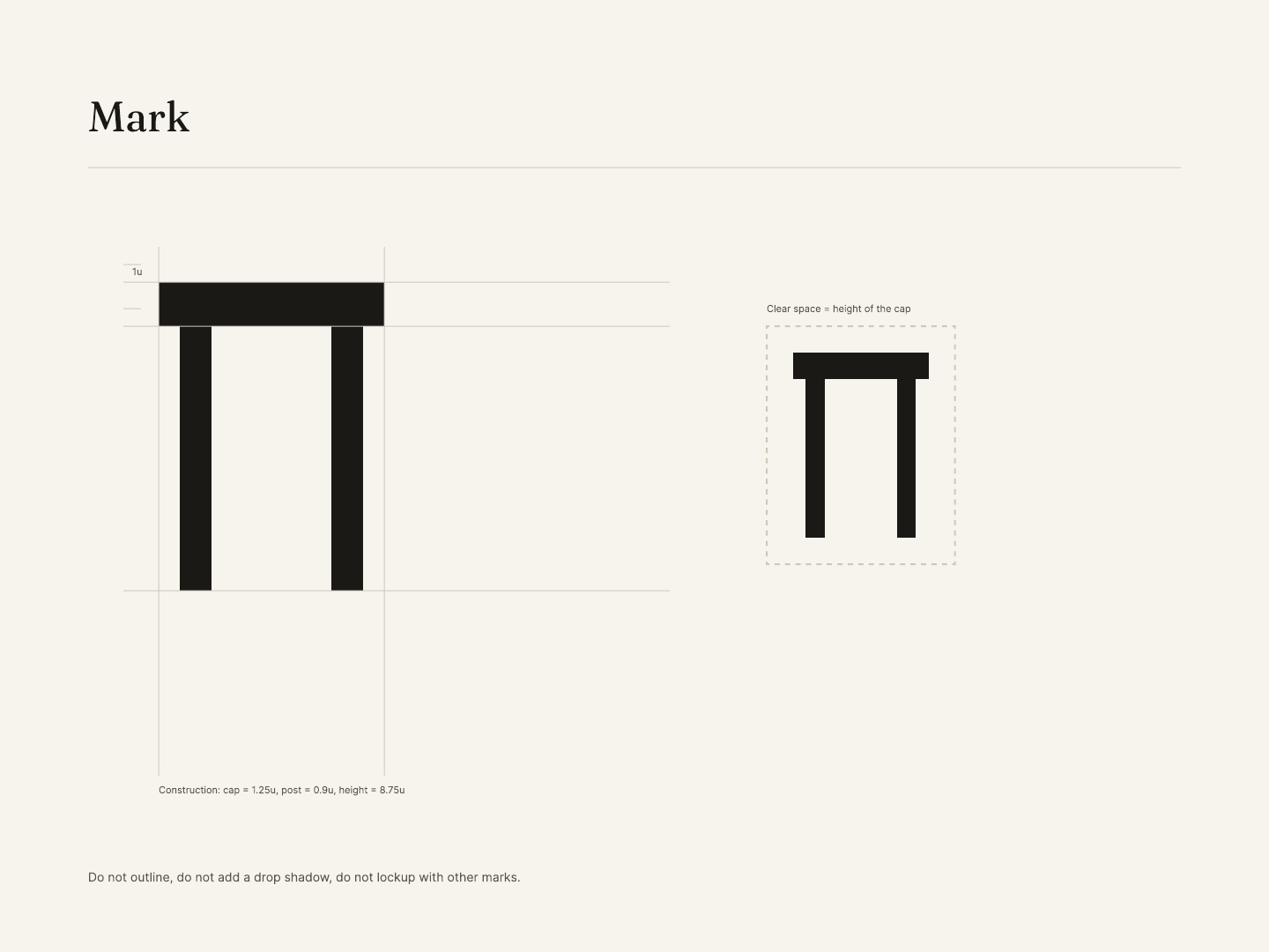 Mark construction frame